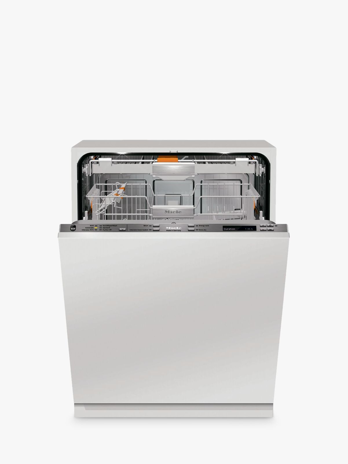Miele G6890SCVi Knock2Open Integrated Dishwasher, White