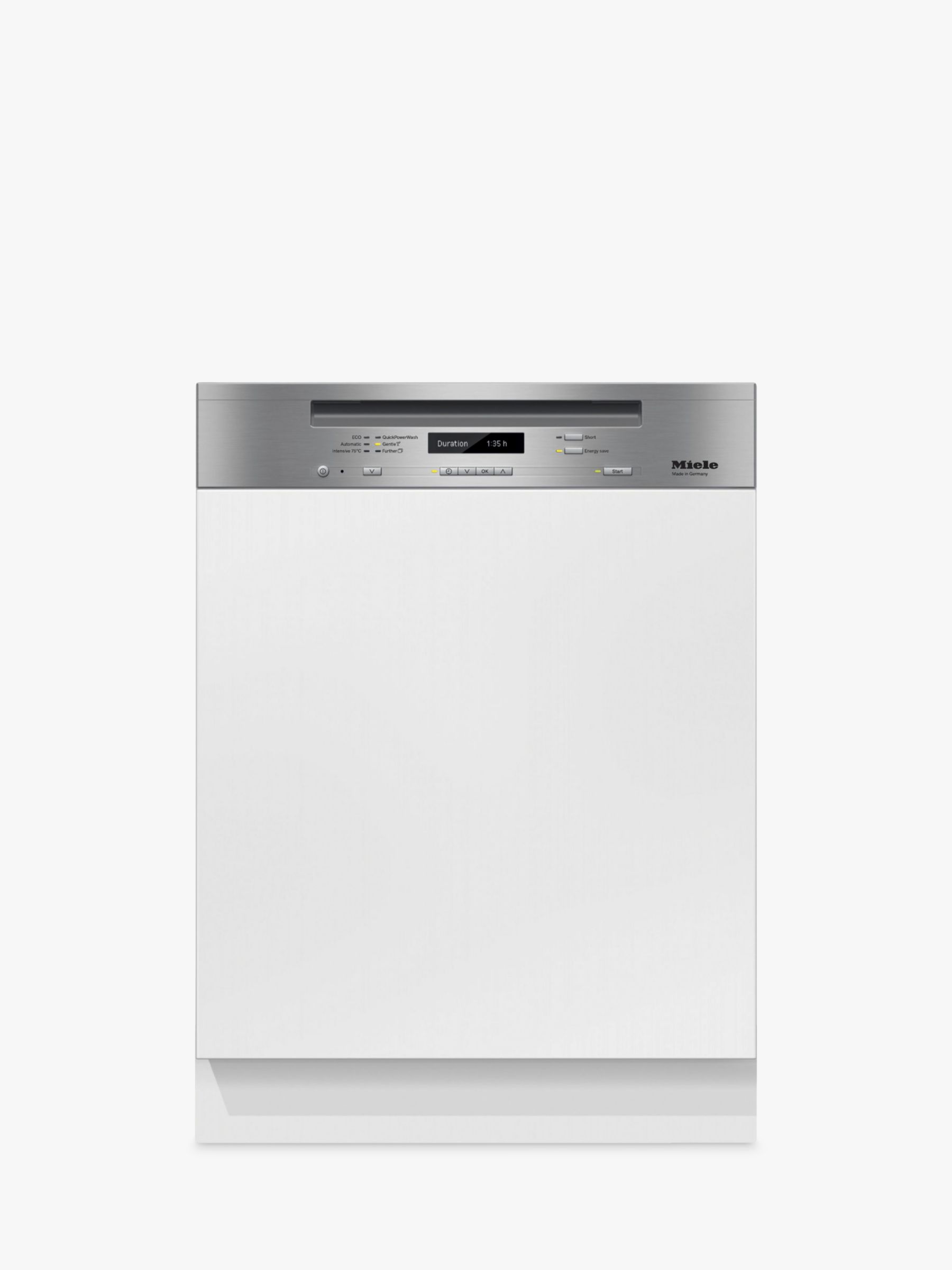 Miele G6620 SCi Semi-Integrated Dishwasher, Clean Steel