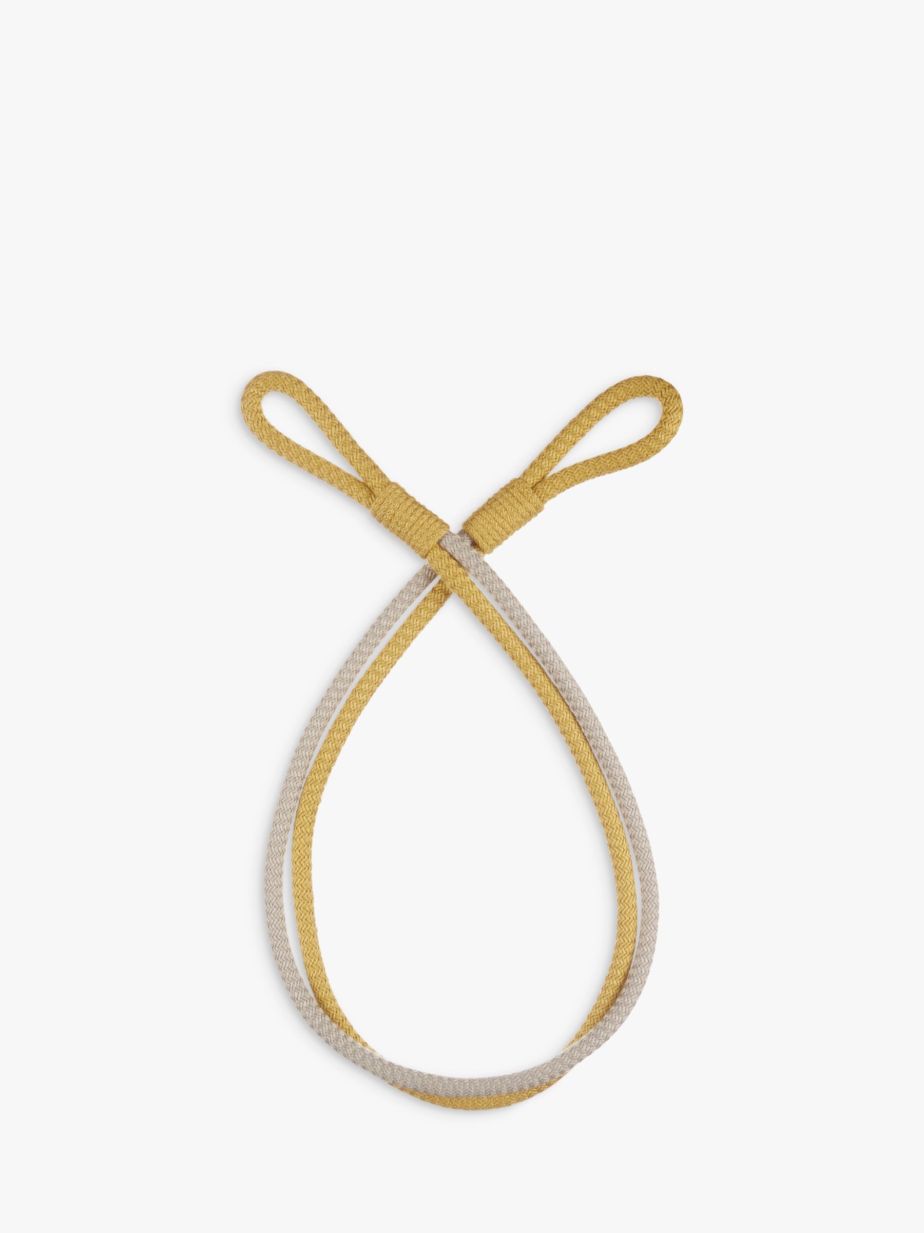 John Lewis & Partners Scandi Rope Tieback, Fennel / Smoke