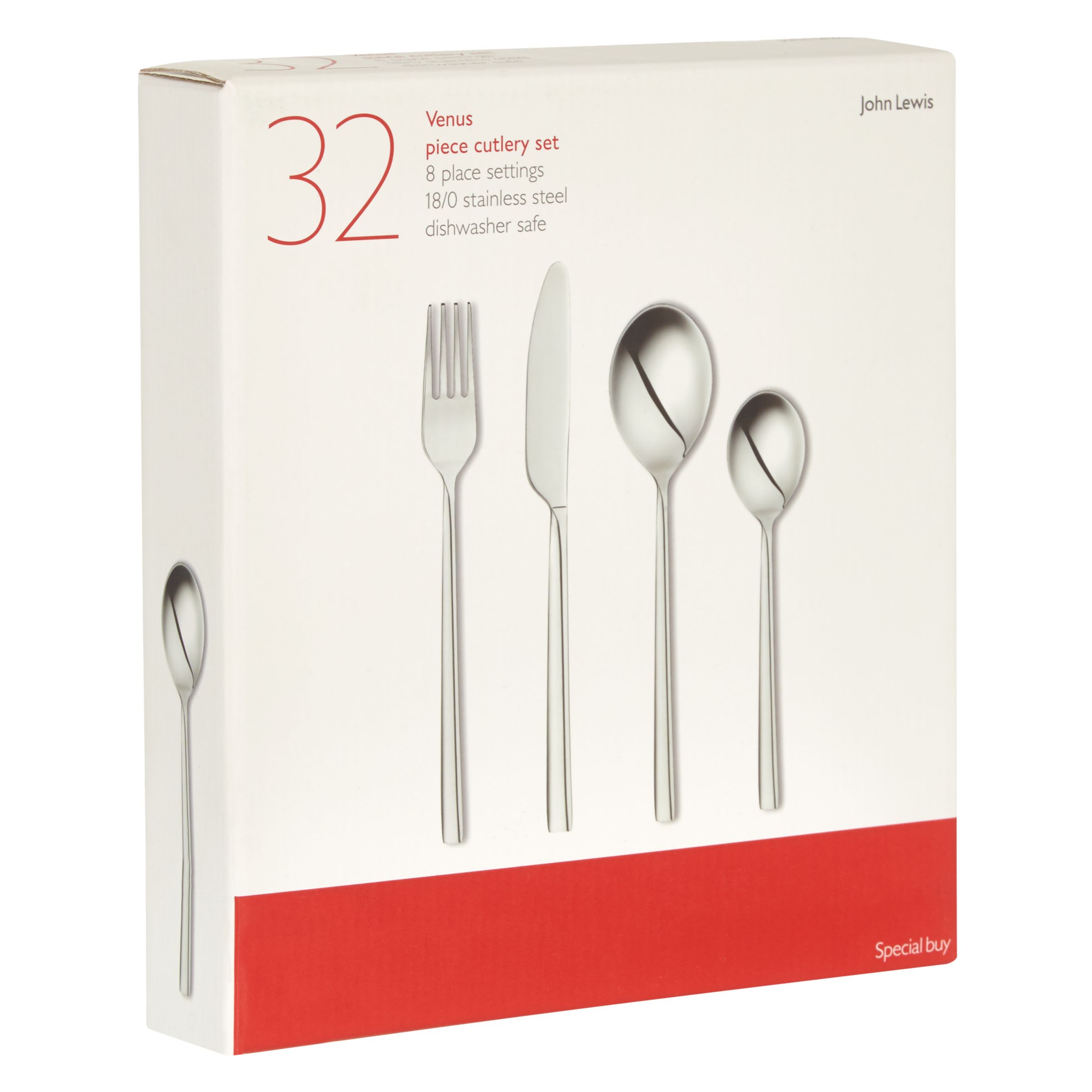 John Lewis & Partners Venus Cutlery Set, 32 Piece at John Lewis & Partners