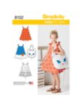 Simplicity Child's Dress and Cat Bag Sewing Pattern, 8102