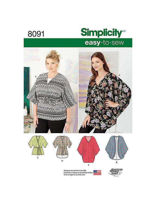 Simplicity Women's Kimono Sewing Pattern, 8091