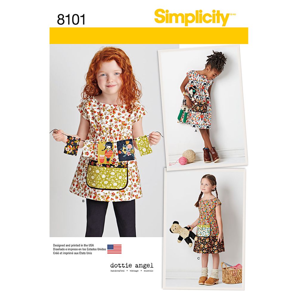 Simplicity Dottie Angel Children's Dress Sewing Pattern, 8101