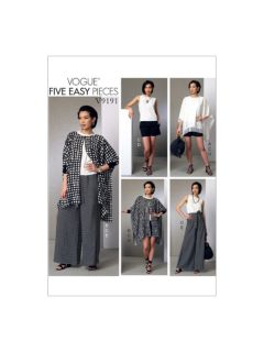 Vogue Misses' Women's Poncho and Trousers Sewing Pattern, 9191, Y
