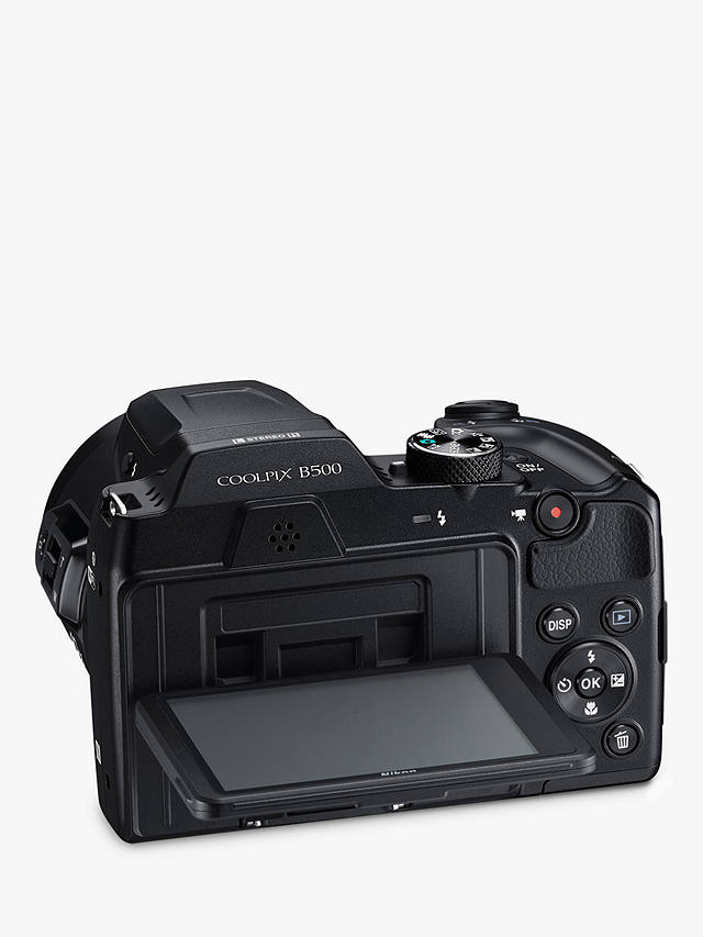 Nikon COOLPIX B500 Digital Camera, 16MP, HD 1080p, 40x Optical Zoom, Wi-Fi, Bluetooth, 3" LCD Screen, Black
