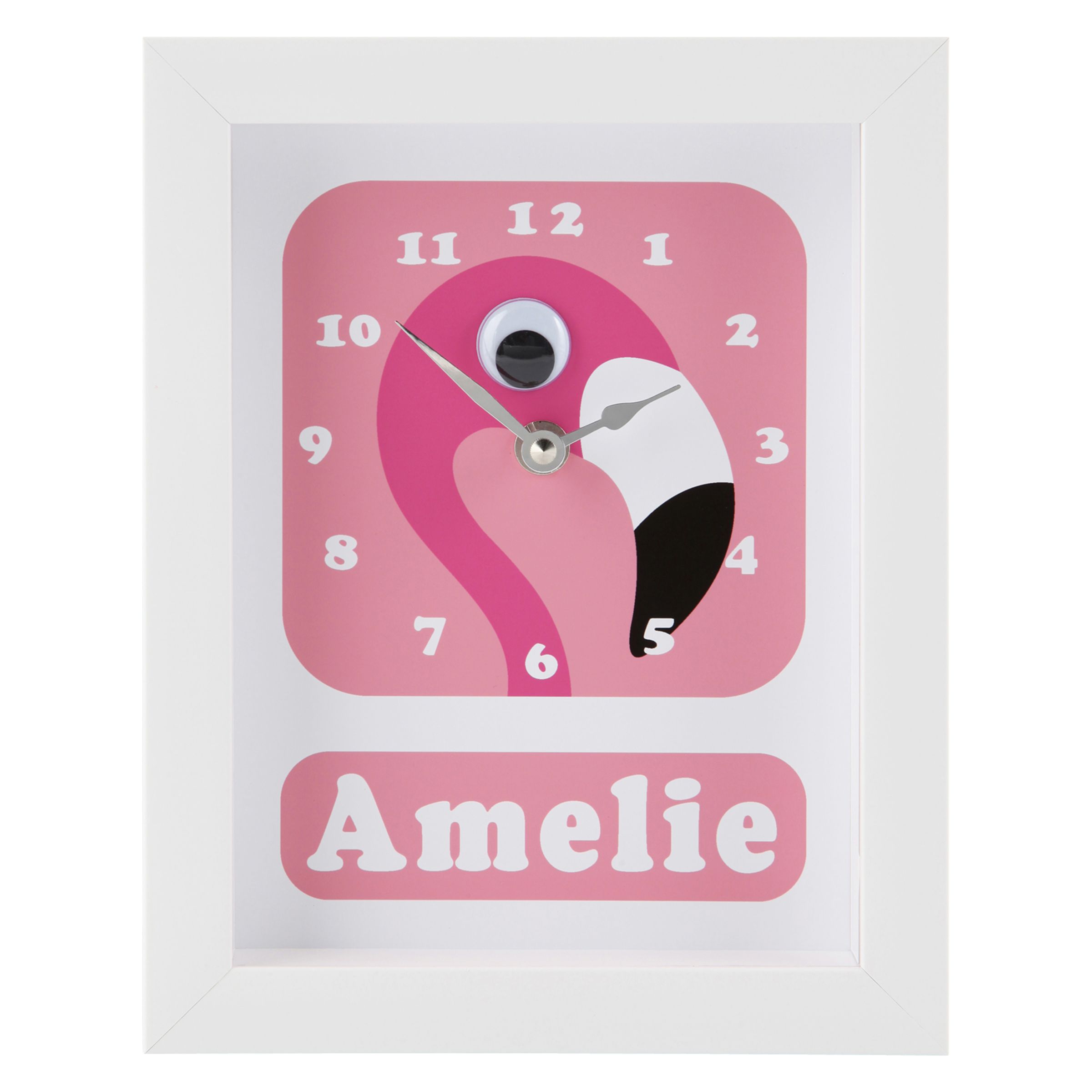 Stripey Cats Personalised Flamingo Pink Framed Clock review