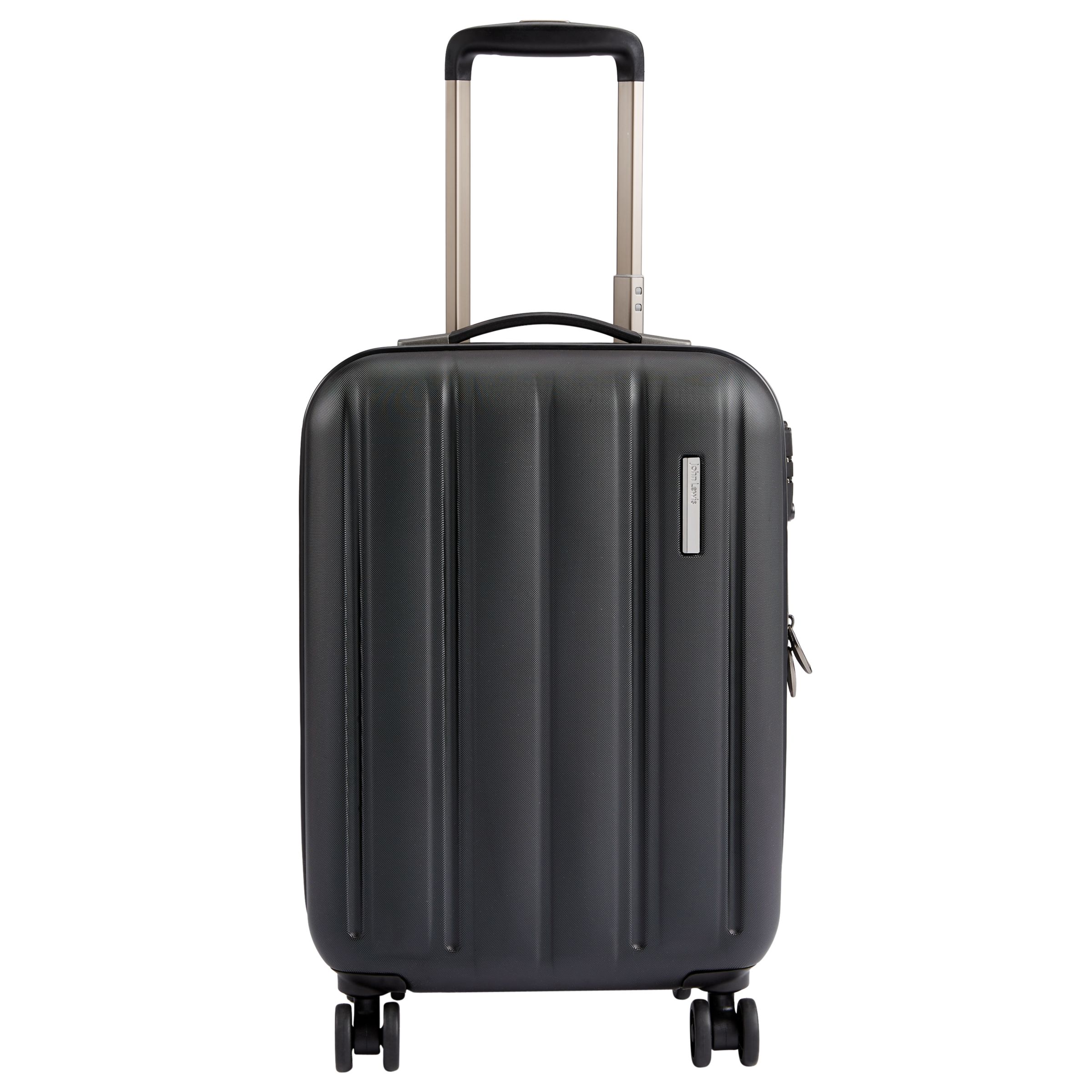 John Lewis & Partners Munich 4 Wheel 55cm Cabin Suitcase, Black