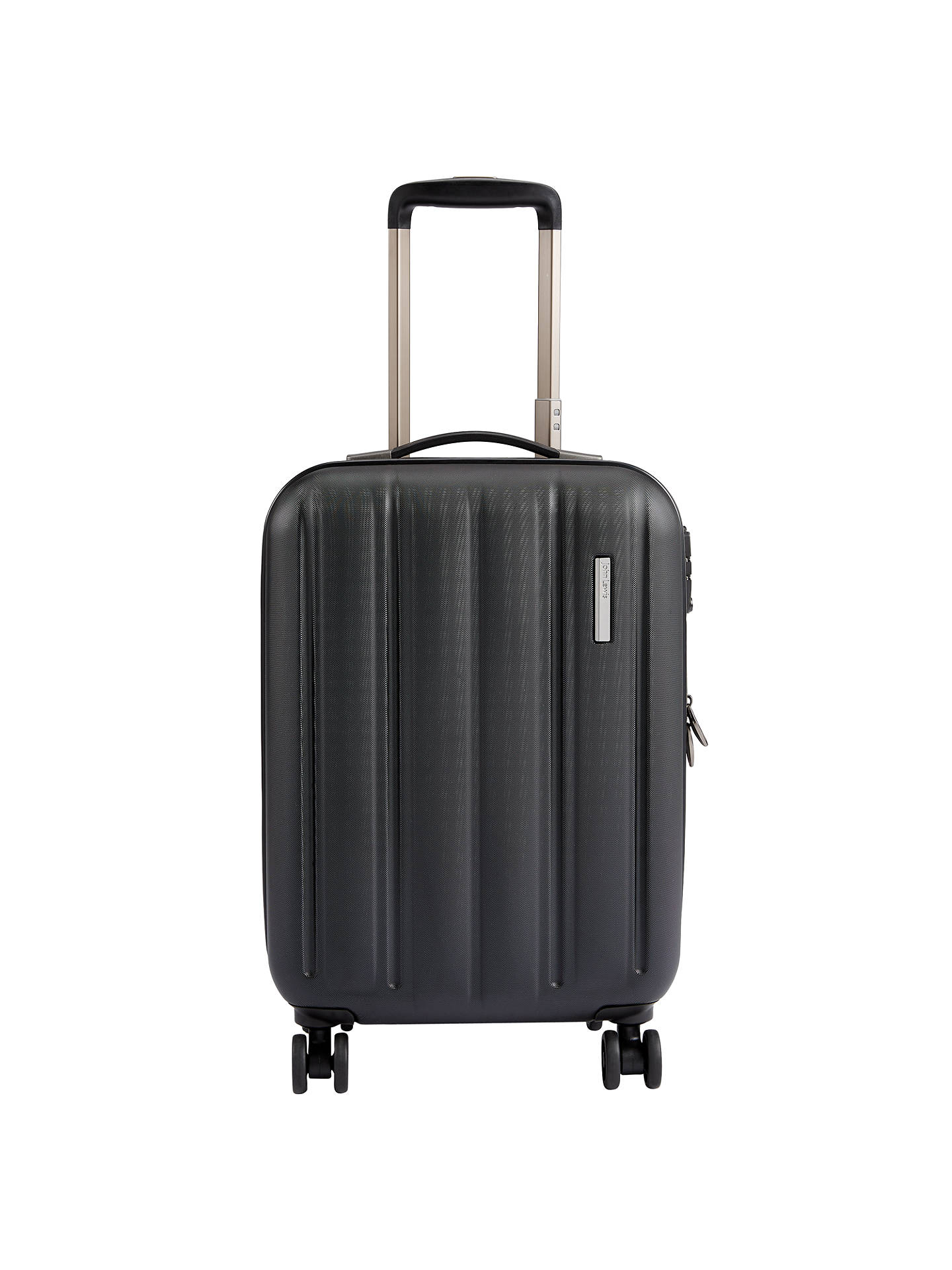 John Lewis & Partners Munich 4 Wheel 55cm Cabin Suitcase, Black at John Lewis & Partners