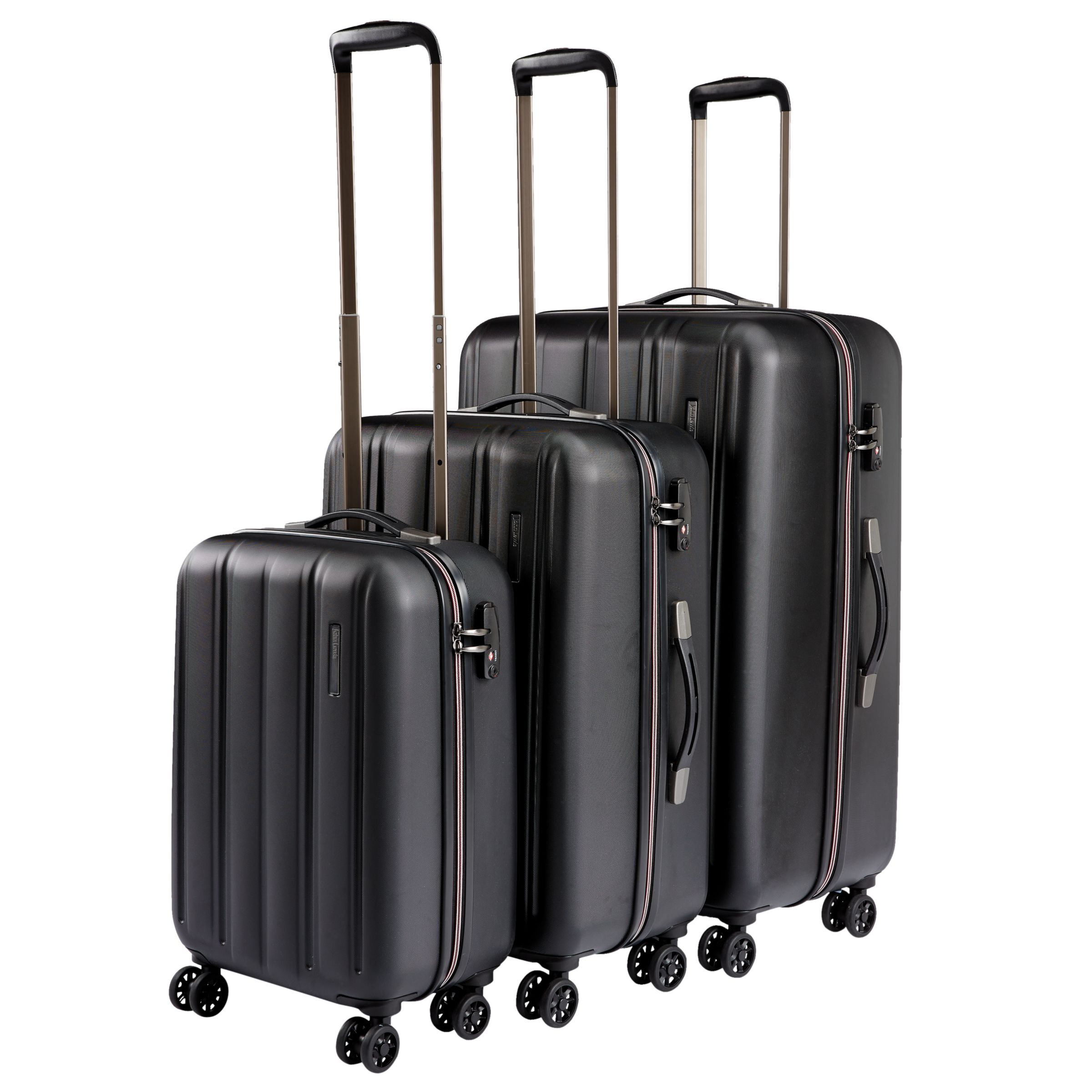 John Lewis & Partners Munich 4-Wheel Spinner 80cm Suitcase, Black at John Lewis & Partners