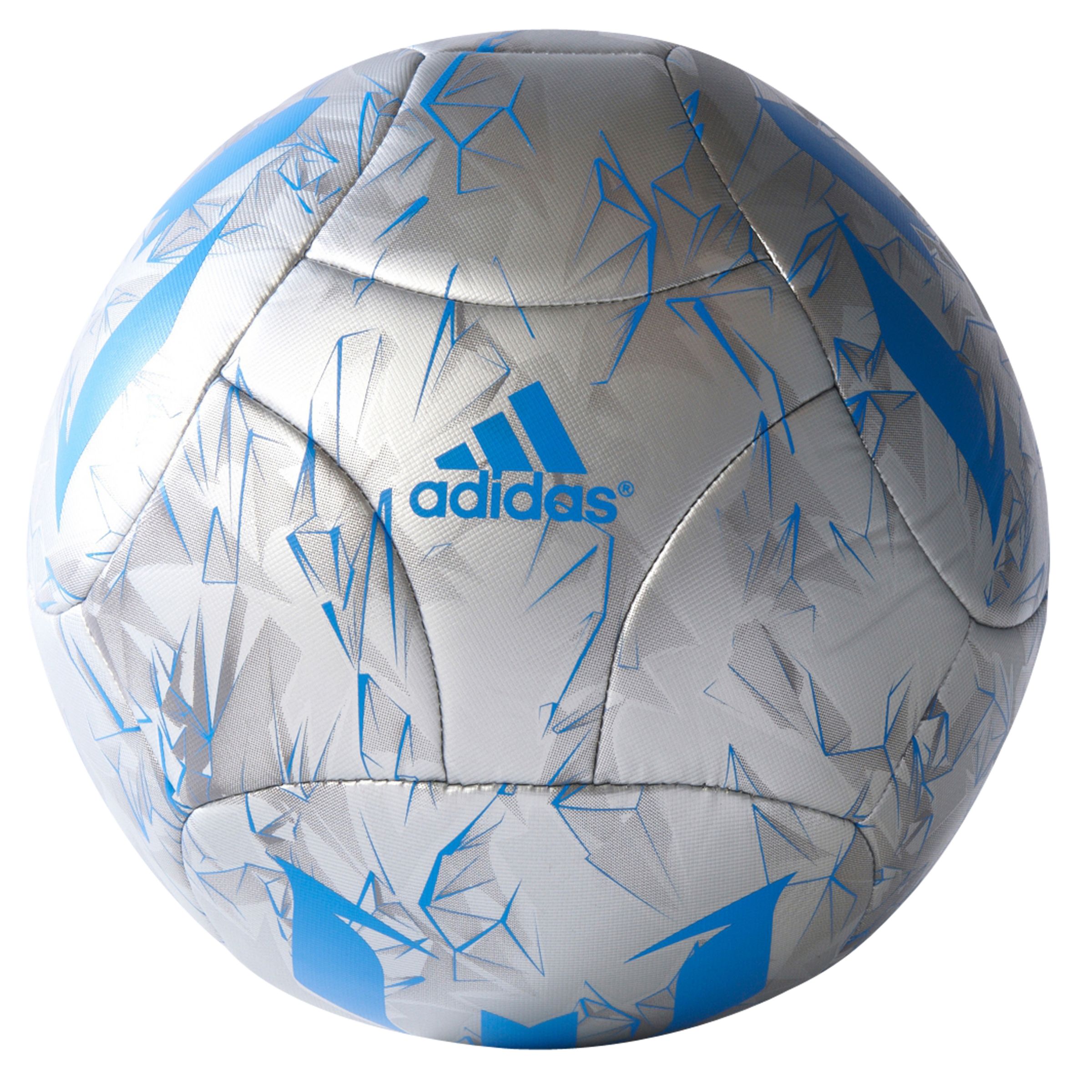 Adidas Messi Q3 Football, Size 5, Silver/Blue at John Lewis \u0026 Partners