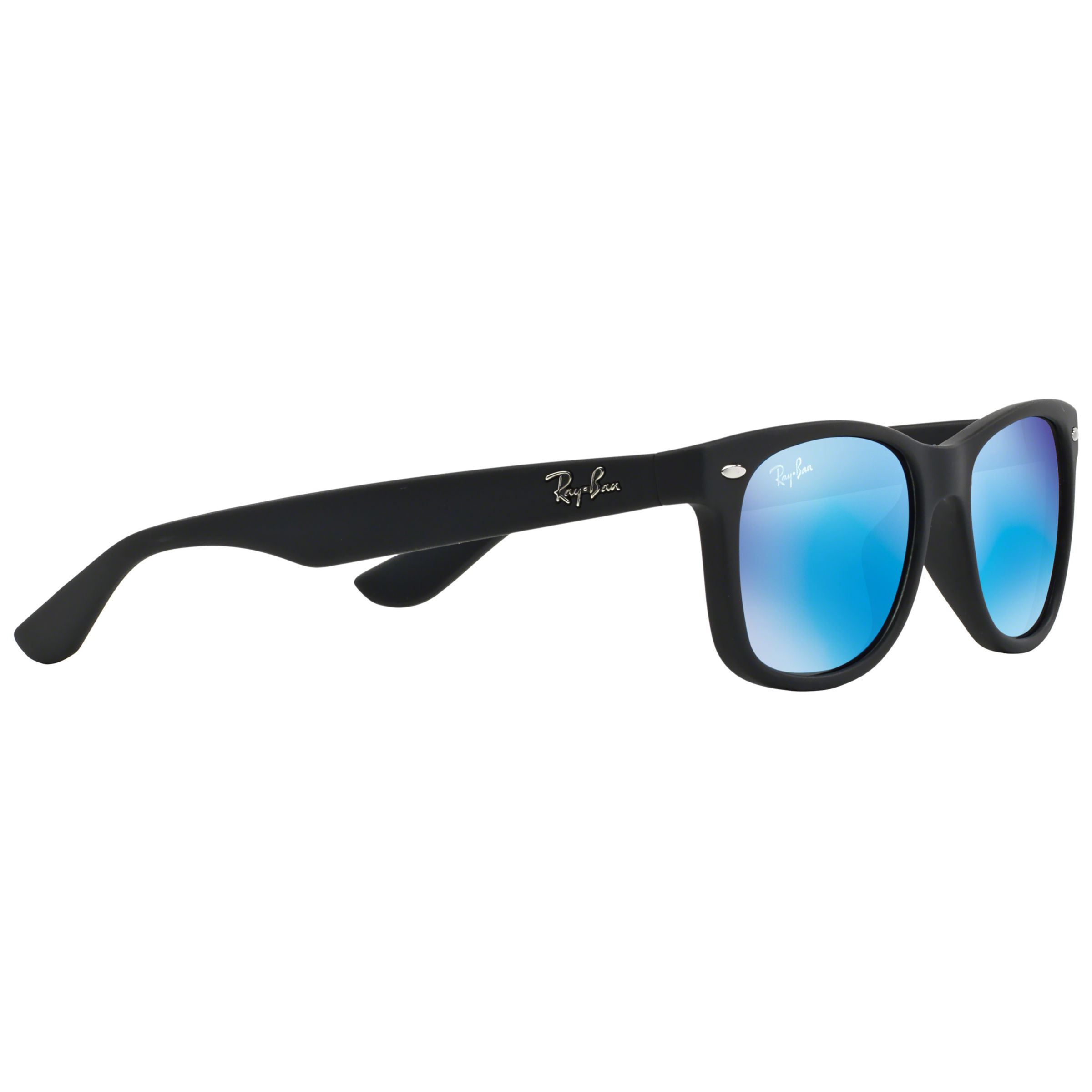 Ray-Ban Junior RB9052S New Wayfarer Sunglasses, Black/Bright Blue at John  Lewis & Partners