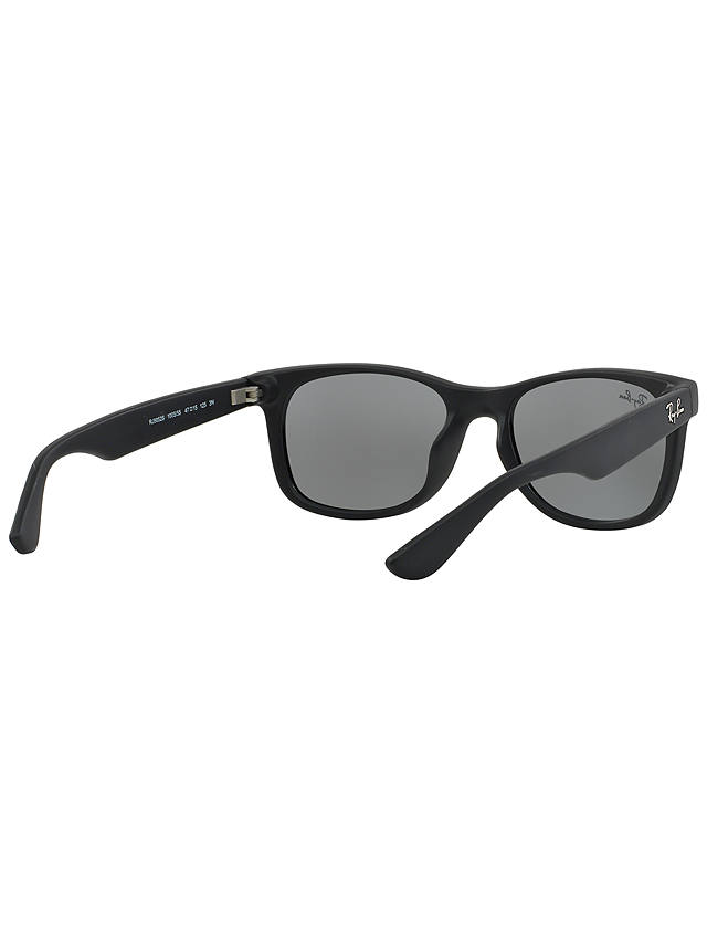 Ray-Ban Junior RB9052S New Wayfarer Sunglasses, Black/Bright Blue