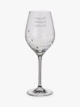 Dartington Crystal Personalised Glitz Wine Glass (Single), Gabriola Font