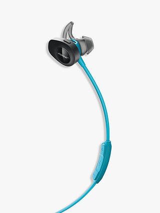 Bose SoundSport Sweat & Weather-Resistant Wireless In-Ear Headphones With Bluetooth/NFC, 3-Button In-Line Remote and Carry Case, Aqua/Black