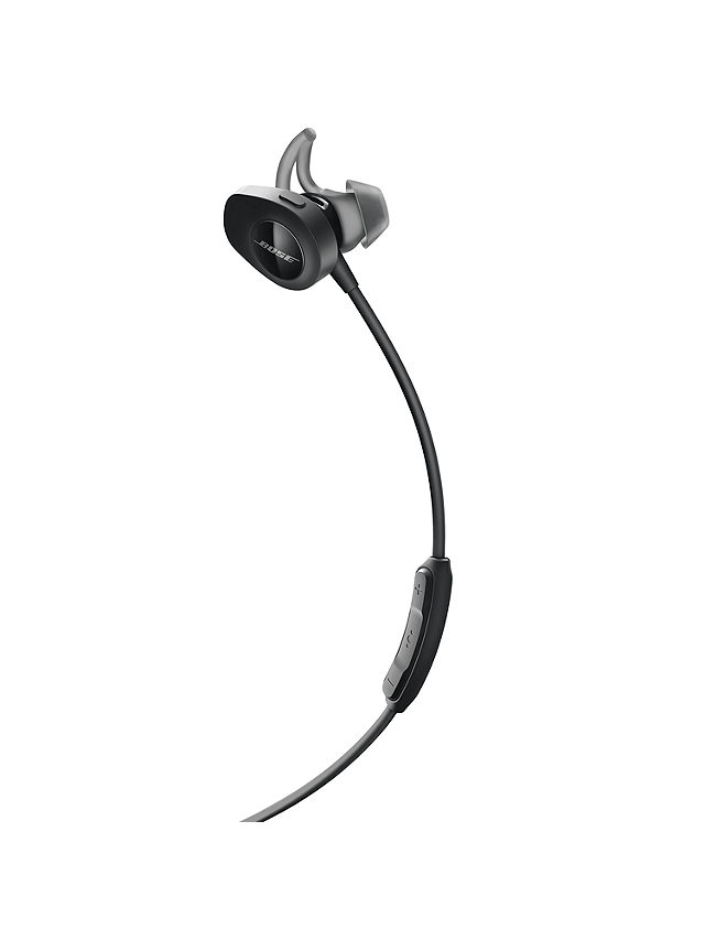 Bose SoundSport Sweat & Weather-Resistant Wireless In-Ear Headphones With Bluetooth/NFC, 3-Button In-Line Remote and Carry Case, Black