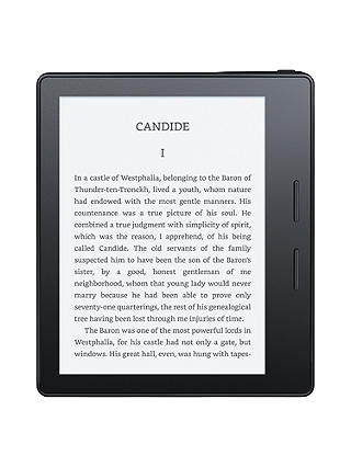 Amazon Kindle Oasis Wi-Fi eReader with Leather Charging Cover