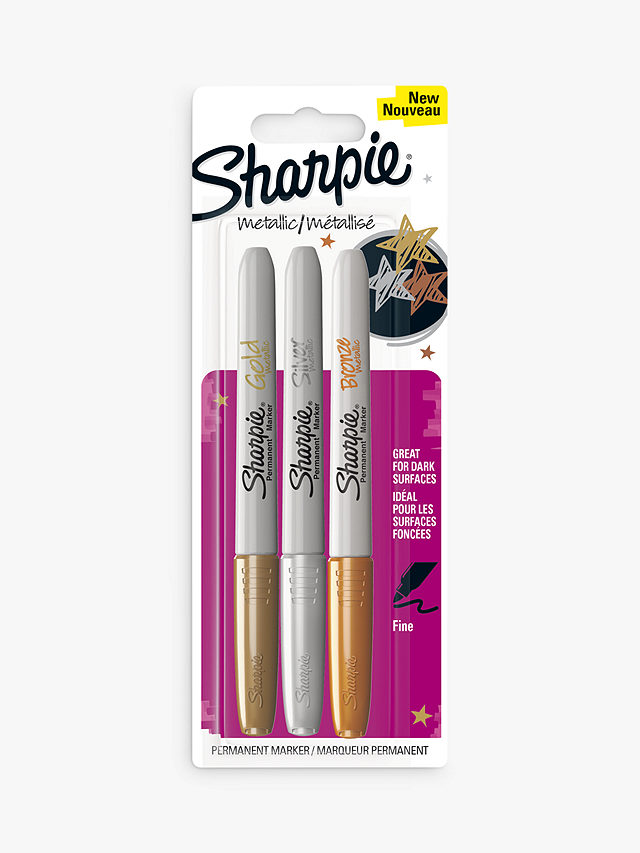 Sharpie Fine Metallic Markers, Pack of 3