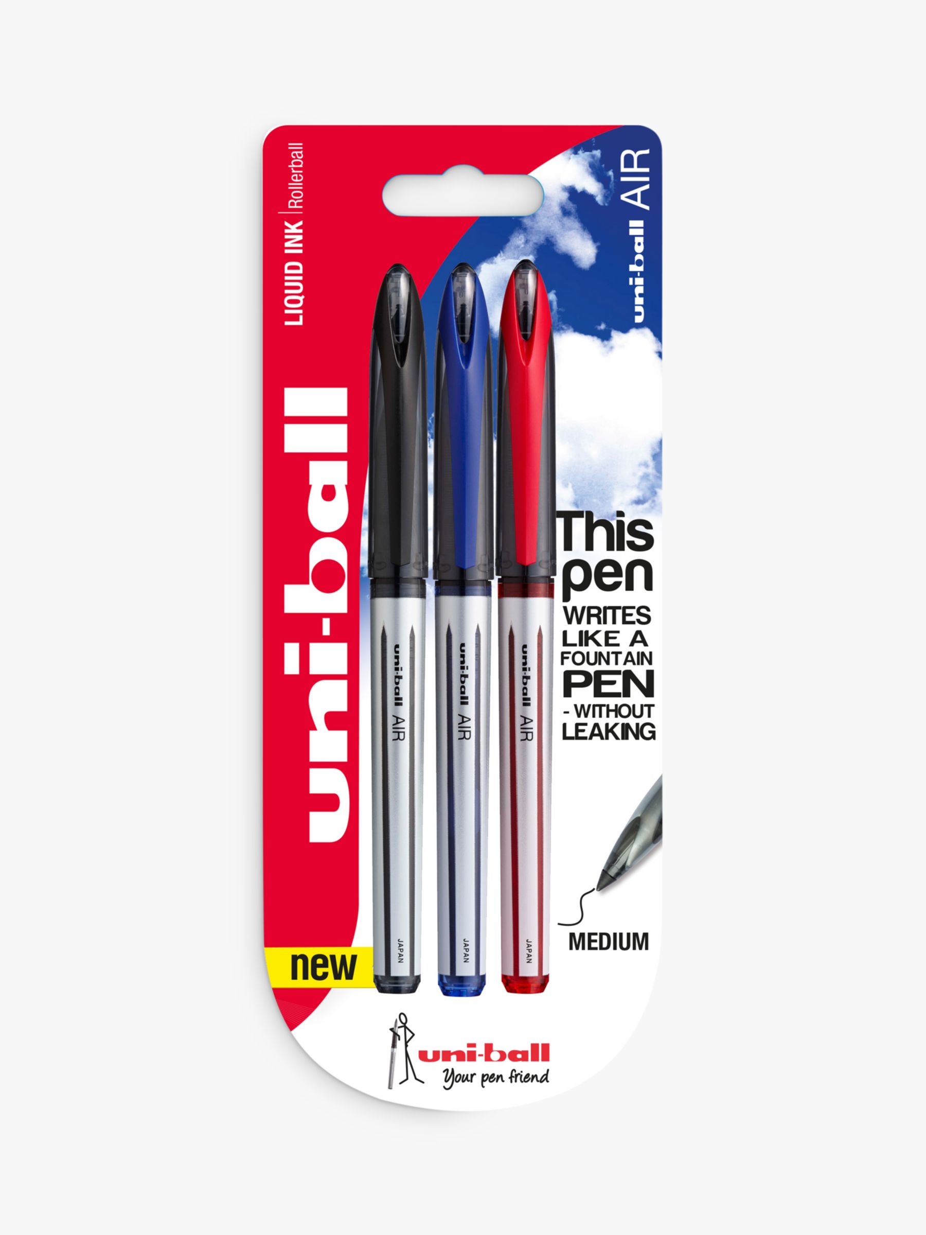 uni-ball Air Pen, Pack of 3, Multi