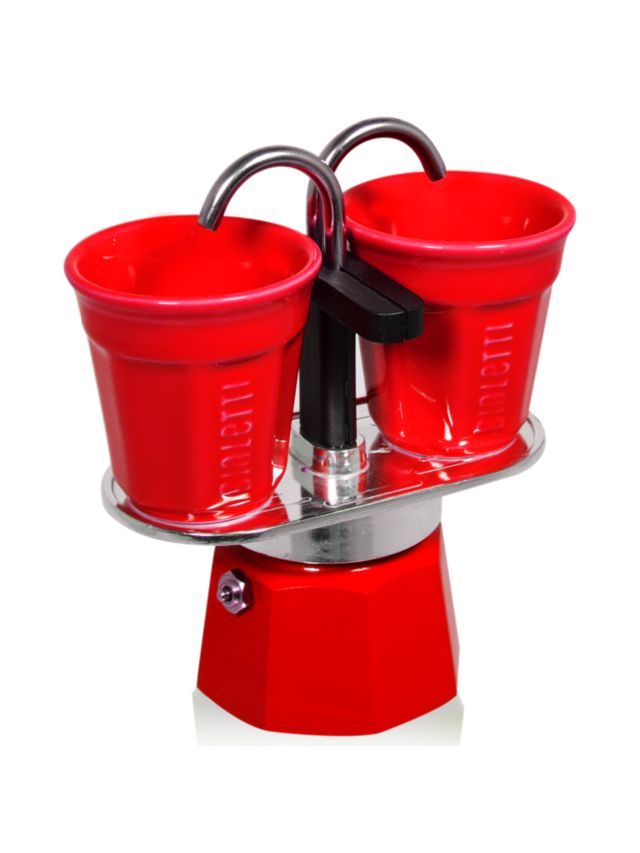 BIALETTI Mini Express 2 Cup Espresso Maker Set Red