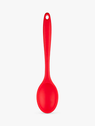 House by John Lewis Silicone Solid Spoon, Red