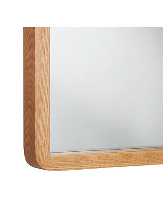 John Lewis & Partners Rounded Corner Mirror, 54 x 79cm, Oak