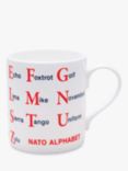 McLaggan Smith Educational 'Nato Alphabet' Bone China Mug, 350ml