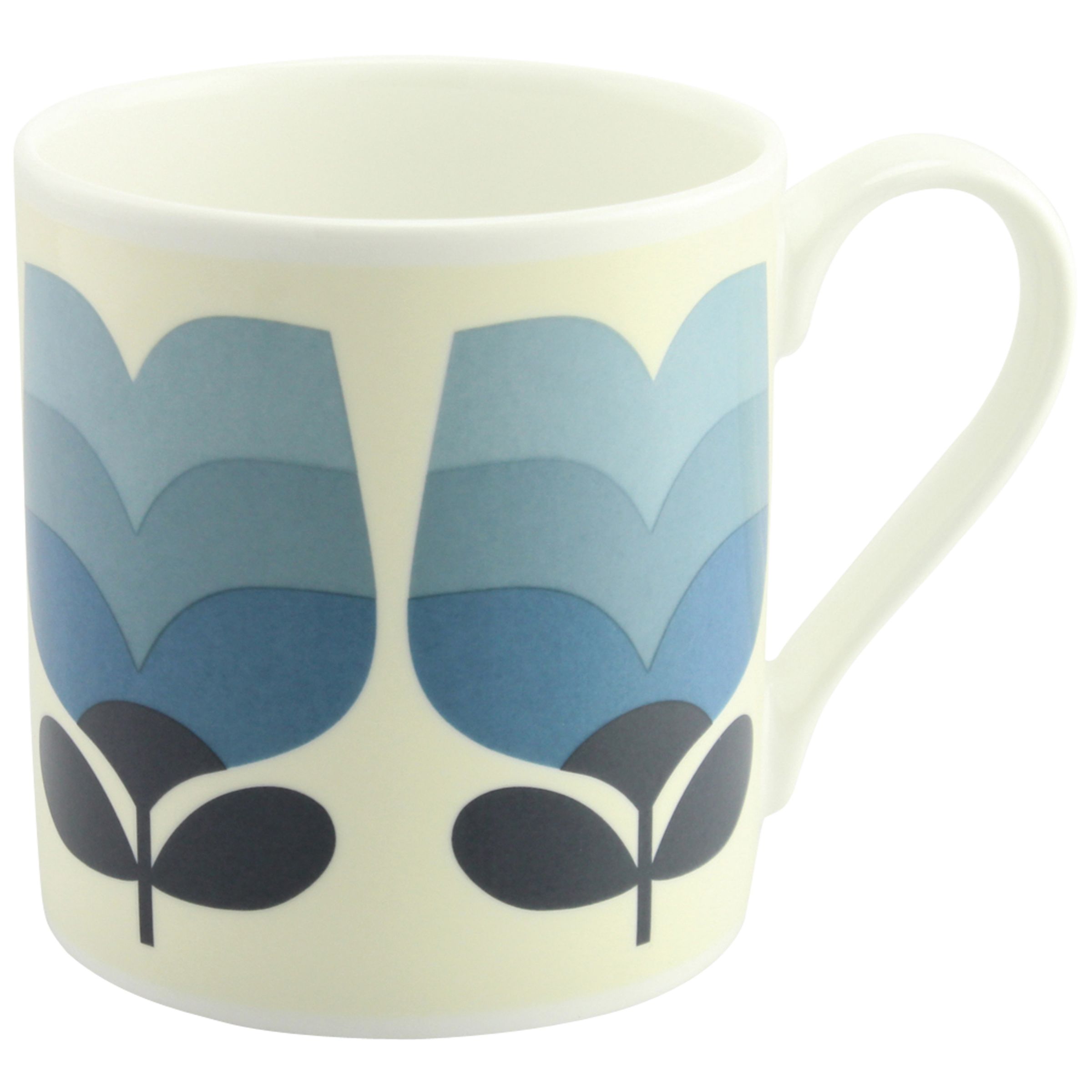 Orla Kiely Stripe Tulip Mug, 400ml, Blue