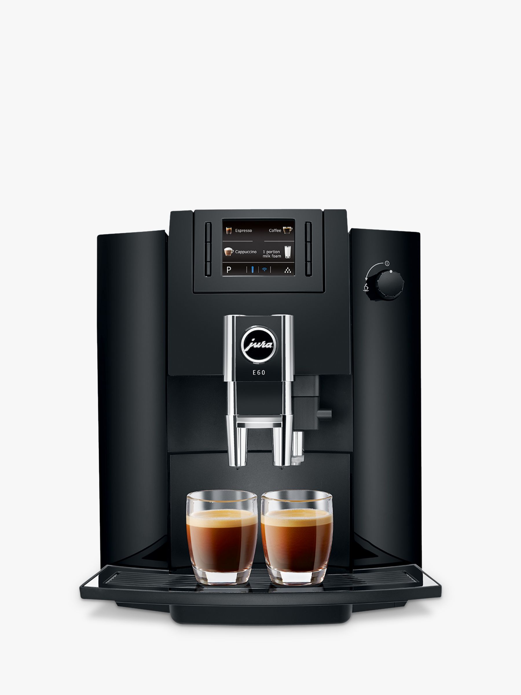 Jura Impressa E60 Bean-to-Cup Coffee Machine, Piano Black