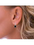 Nina B Teardrop Earrings, Faux Onyx
