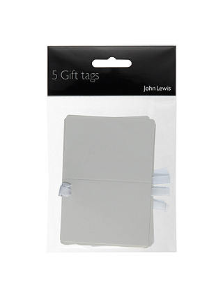 John Lewis & Partners Book Gift Tags, Pack of 5, White