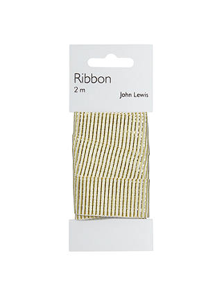 John Lewis & Partners Wide Ribbon, 2m, Gold