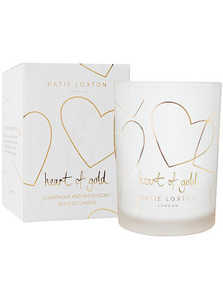 Katie Loxton 'Heart Of Gold'  Champagne and White Peony Scented Candle