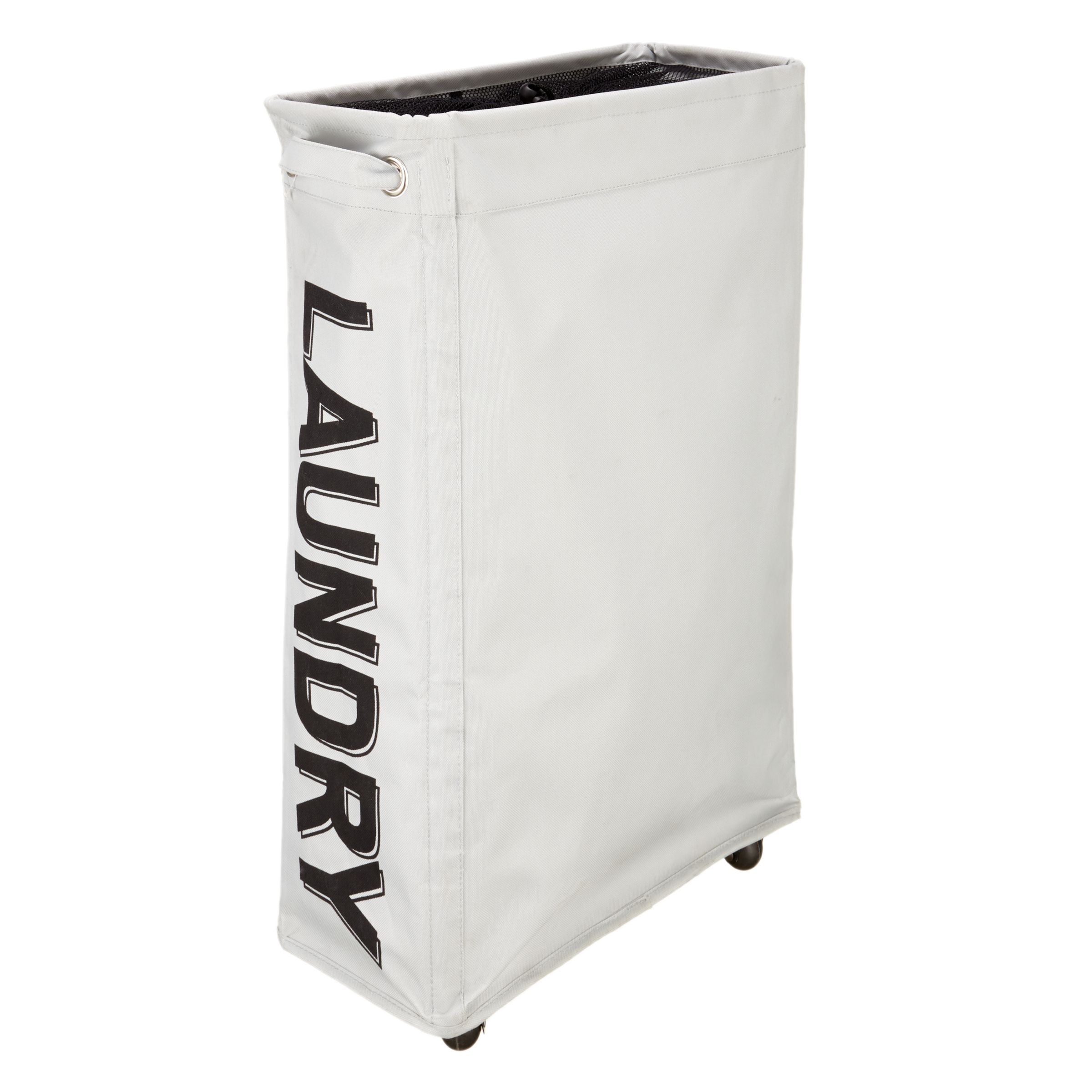 slim white laundry basket