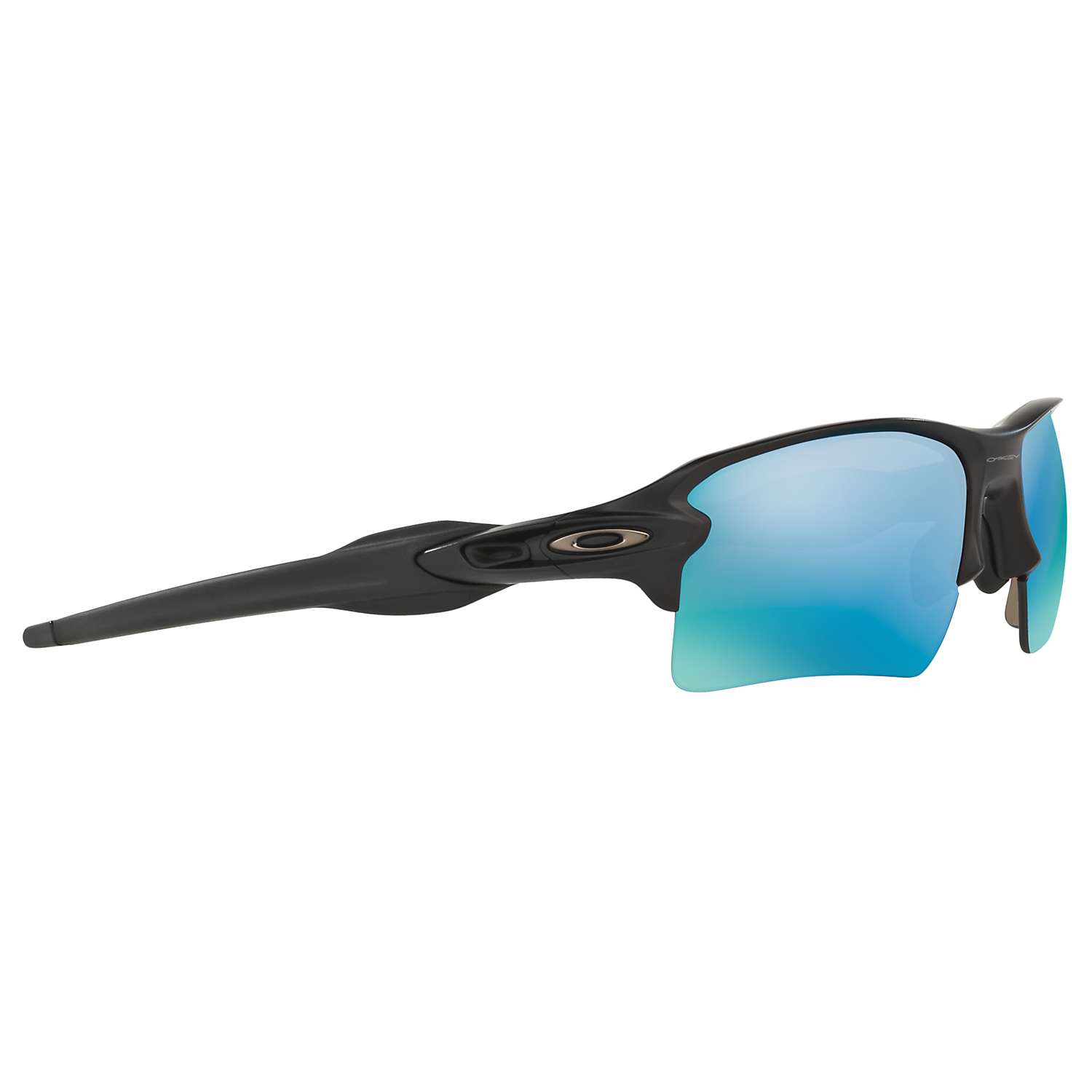 Oakley OO9188 Men's Flak  XL Prizm™ Polarised Rectangular Sunglasses,  Matte Black/Deep Water at John Lewis & Partners