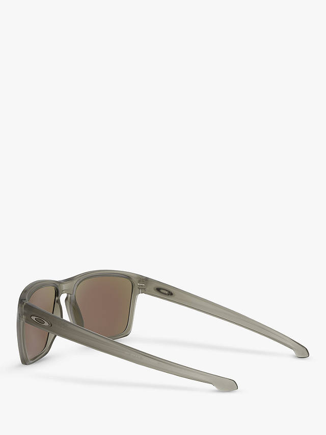 Oakley OO9341 Sliver XL Polarised Square Sunglasses, Grey/Blue