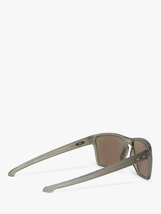 Oakley OO9341 Sliver XL Polarised Square Sunglasses, Grey/Blue