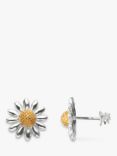 Nina B Flower Stud Earrings, Silver/Gold