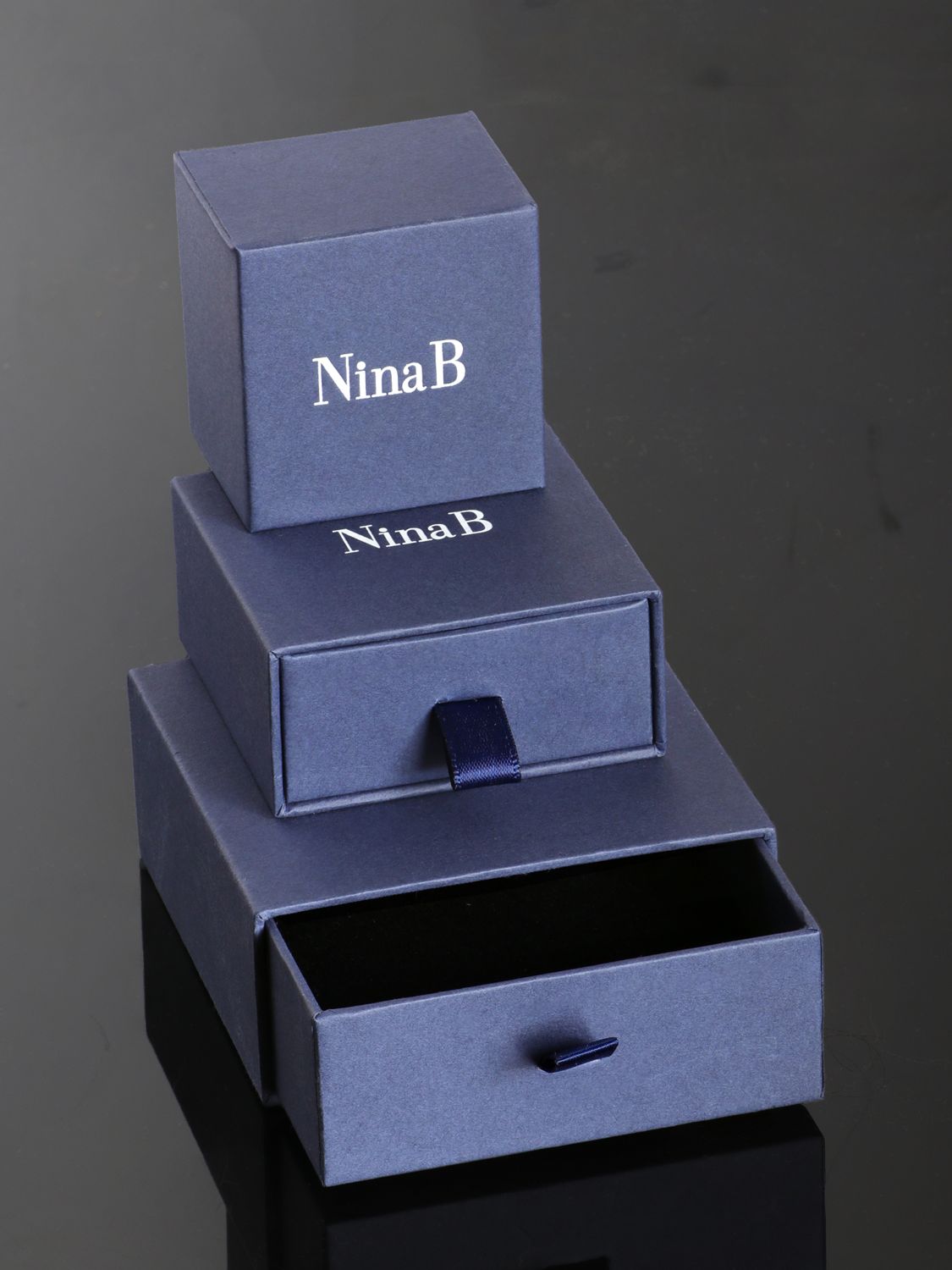 Buy Nina B Flower Stud Earrings, Silver/Gold Online at johnlewis.com