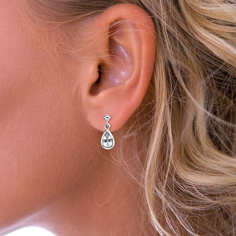 Buy Nina B Sterling Silver Teardrop Drop Earrings Online at johnlewis.com