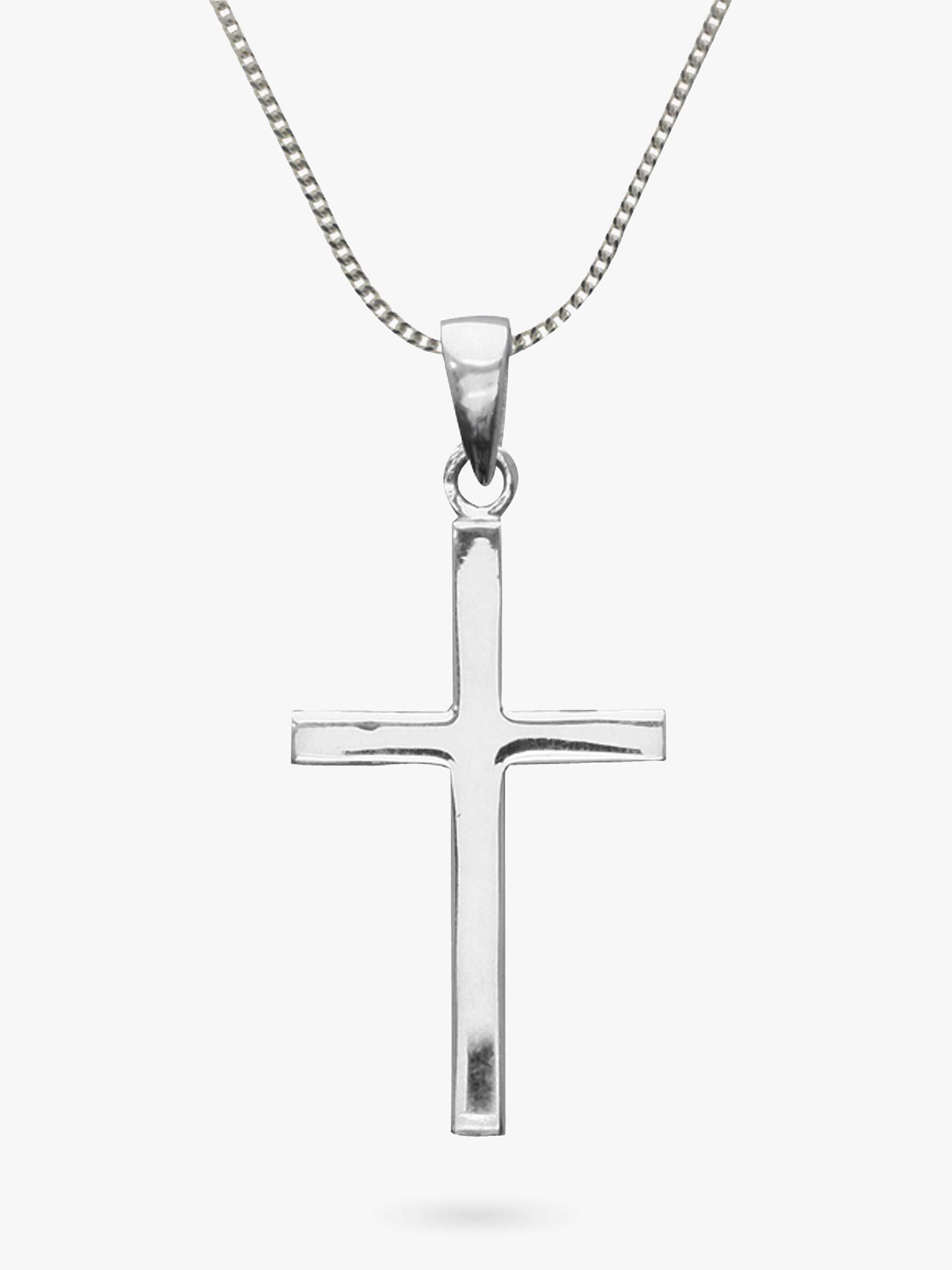 Buy Nina B Unisex Sterling Silver Cross Pendant Necklace, Silver Online at johnlewis.com