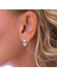 Nina B Plain Hoop Earrings, Silver