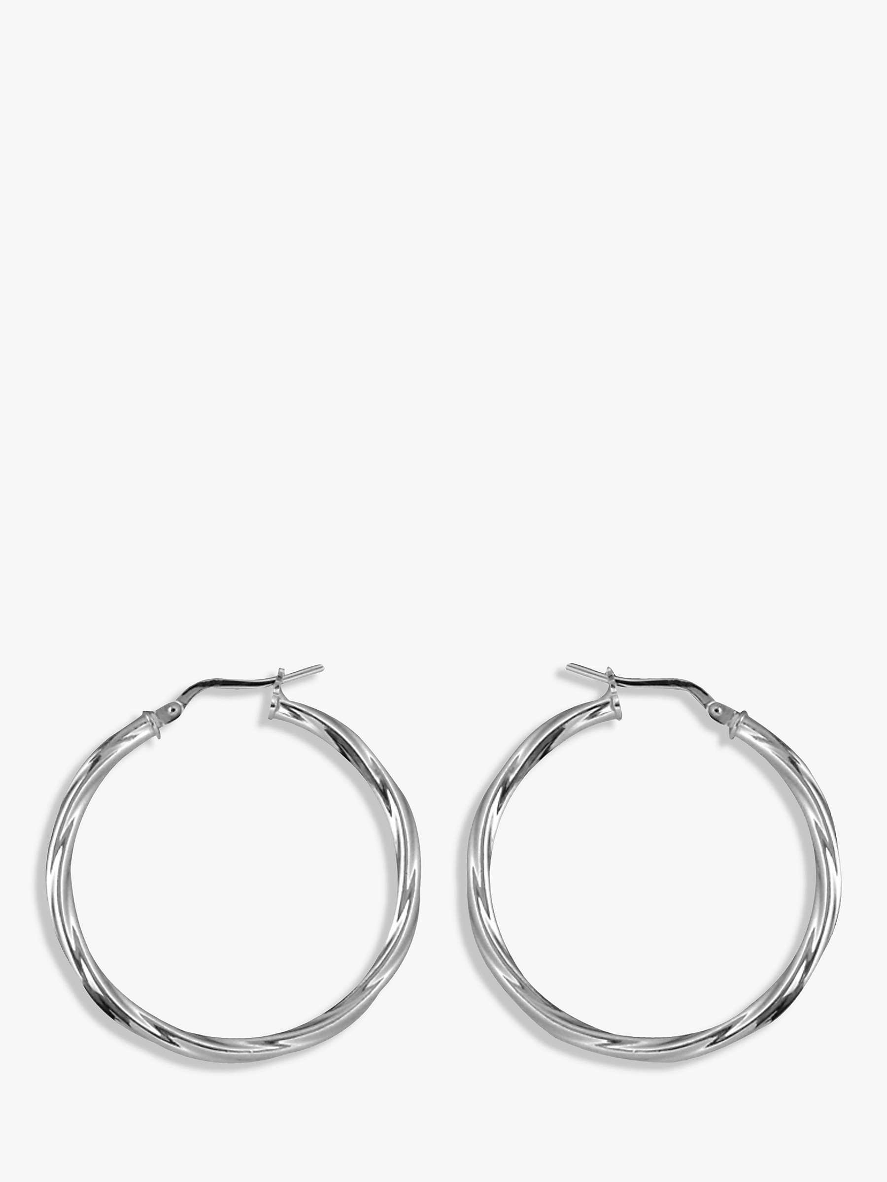 Buy Nina B Twisted Hoop Earrings, Silver Online at johnlewis.com