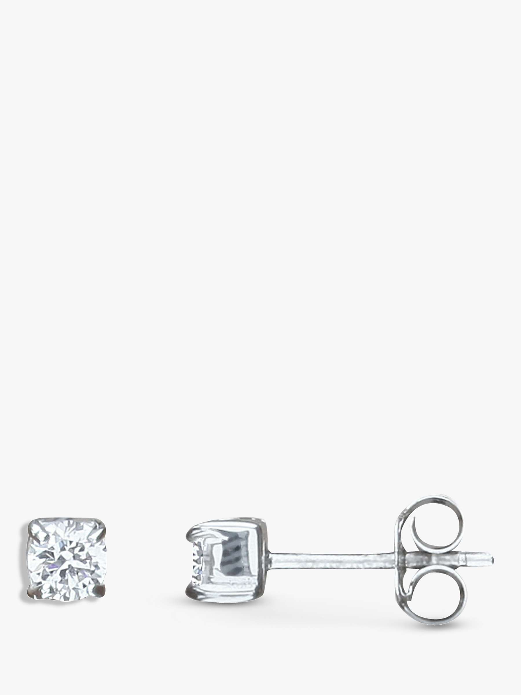 Buy Nina B Small Claw Set Cubic Zirconia Stud Earrings, Silver Online at johnlewis.com