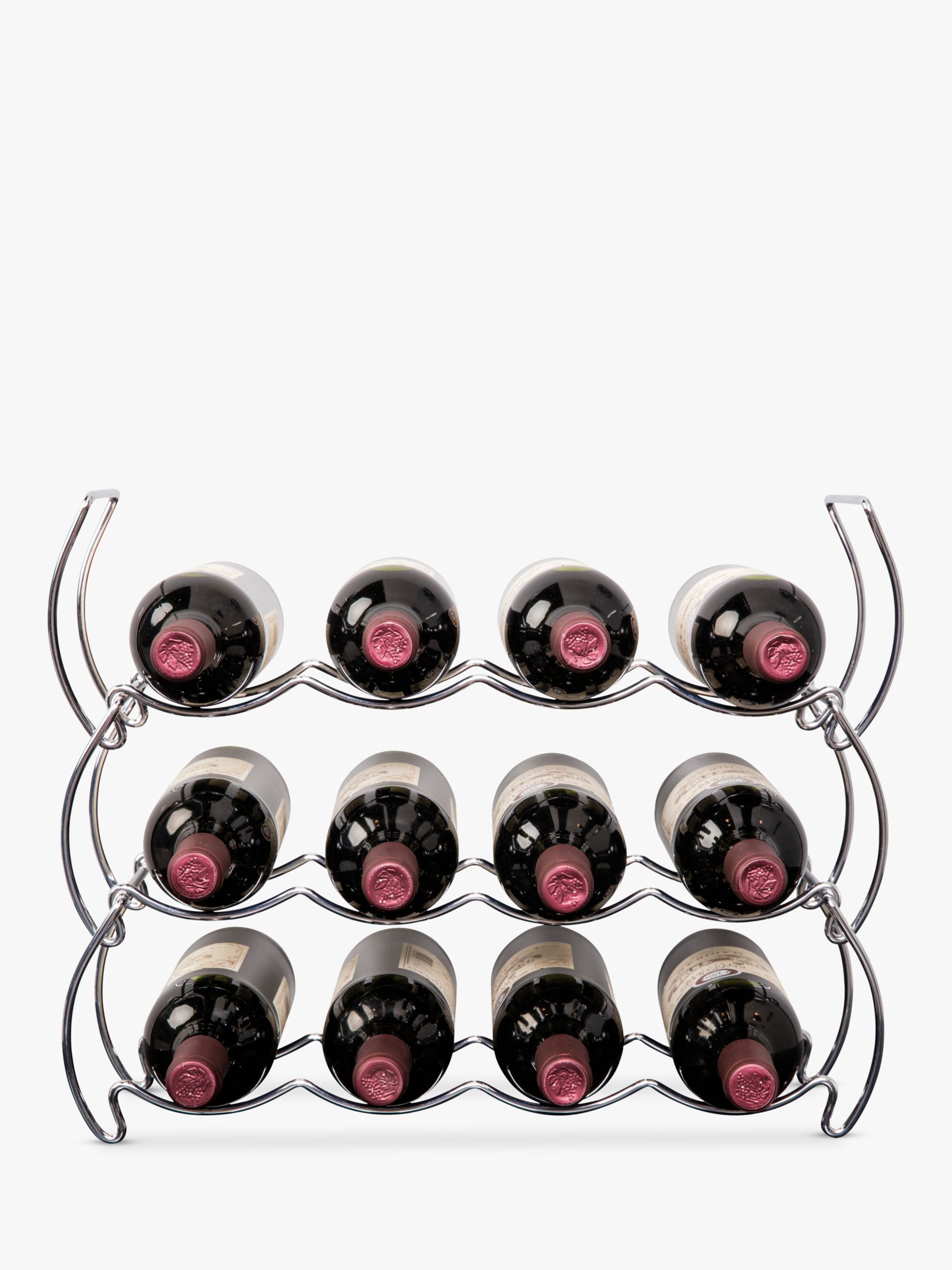 Stakrax Black 12 Bottle Set Stackable Modular Wine Rack 
