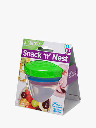 Sistema Snack and Nest Food Storage Container, Assorted