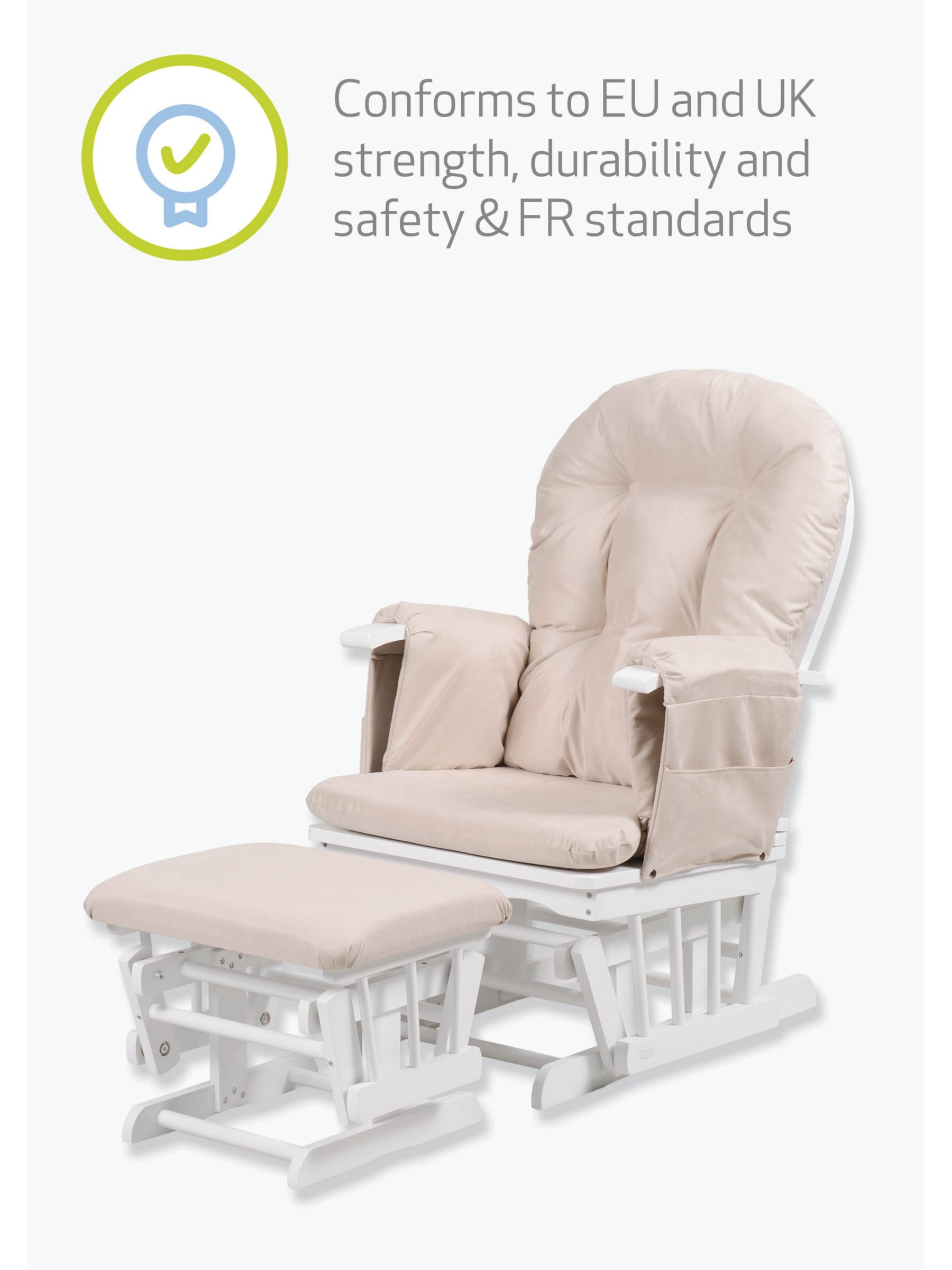 Gliding nursing deals chair with footstool