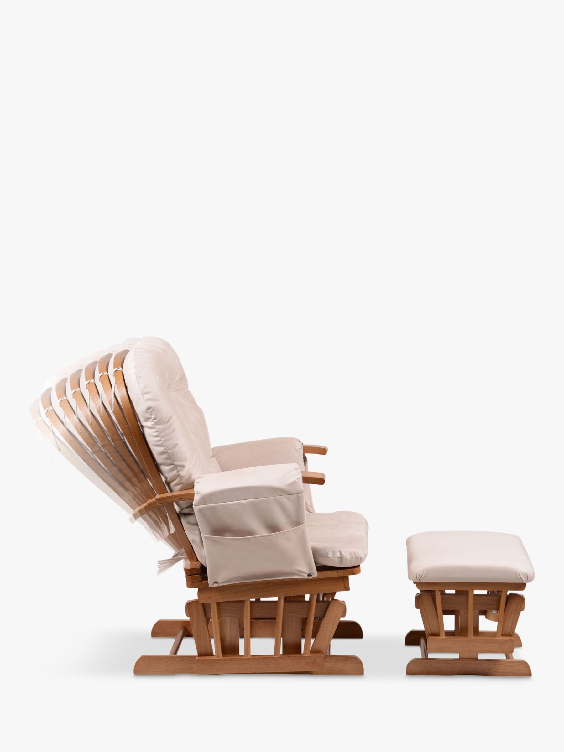 kub haywood reclining glider nursing chair and footstool