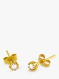 Alex Monroe 22ct Gold Plated Sterling Silver Baby Pearl Bud Stud Earrings, Gold