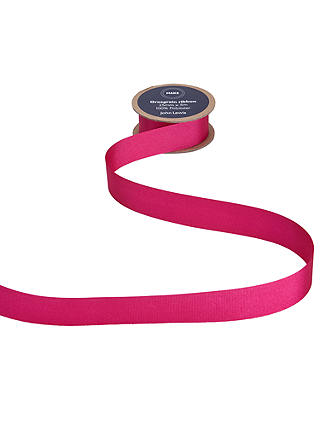 John Lewis & Partners Grosgrain Ribbon, 5m, Paris Pink