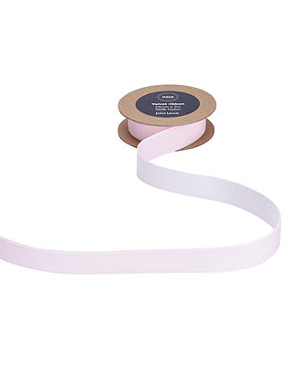 John Lewis & Partners Velvet Ribbon, 3m, Pink